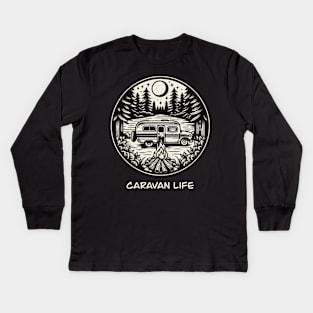 Caravan life Kids Long Sleeve T-Shirt